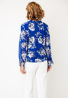 Avalon Floral Print Round Neck Blouse, Blue Multi