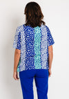 Avalon Dot Print Short Sleeve Top, Green & Blue