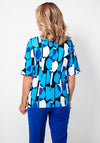 Avalon Abstract Print Short Sleeve Top, Blue