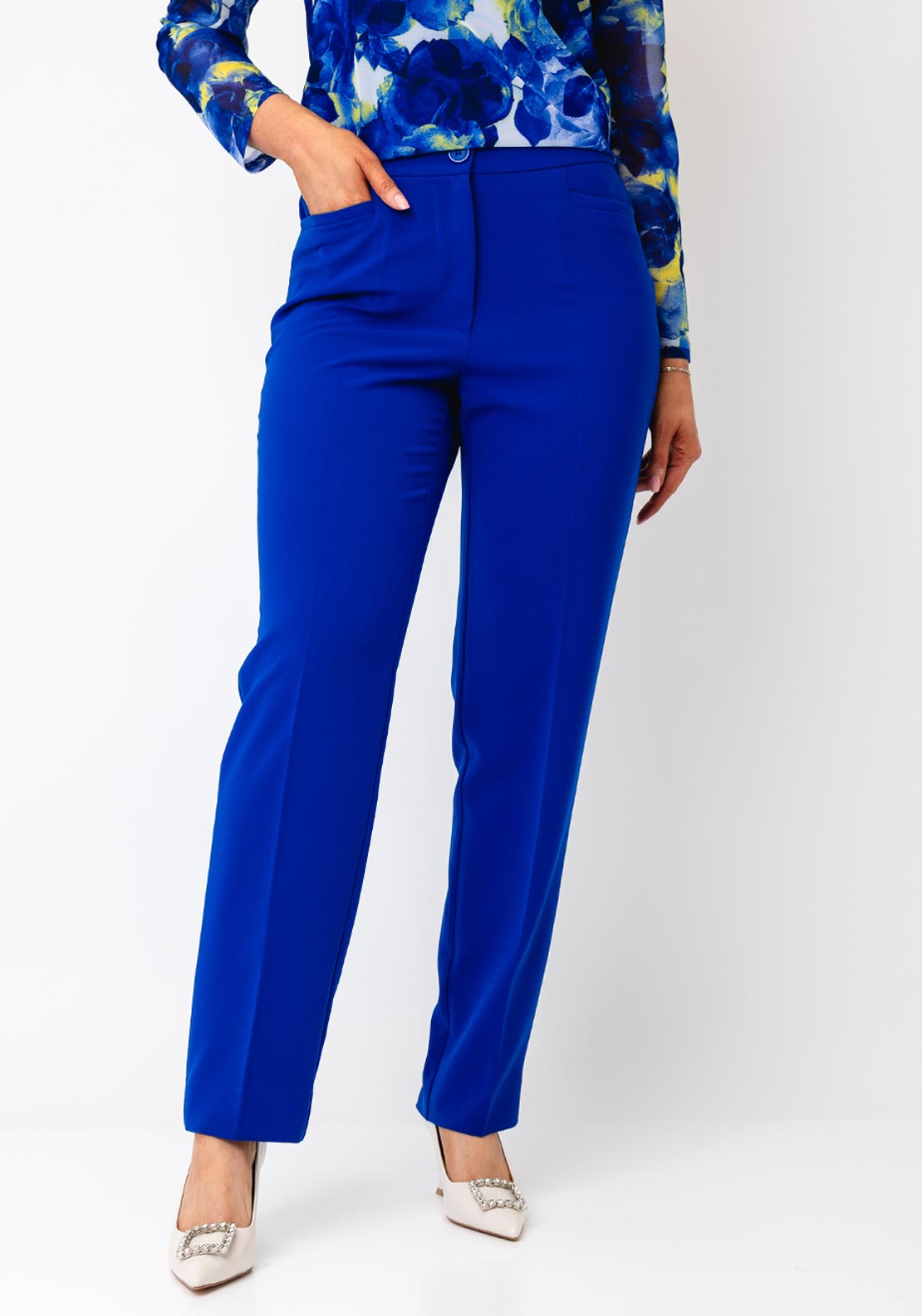 royal blue dress pants for woman Avalon Penny Slim Leg Trousers, formal royal blue pant suit womens