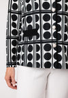 Avalon Geometric Print Top and Jacket Twinset, Black and White