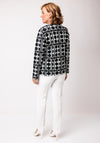 Avalon Geometric Print Top and Jacket Twinset, Black and White
