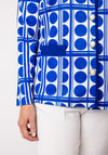 Avalon Geometric Print Top and Jacket Twinset, Blue and White