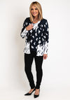 Avalon Flame Print Top & Cardigan Twinset, Black & White