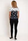 Avalon Flame Print Top & Cardigan Twinset, Black & White