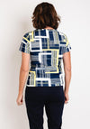 Avalon Abstract Print Jacket & Top Twinset, Navy Lemon