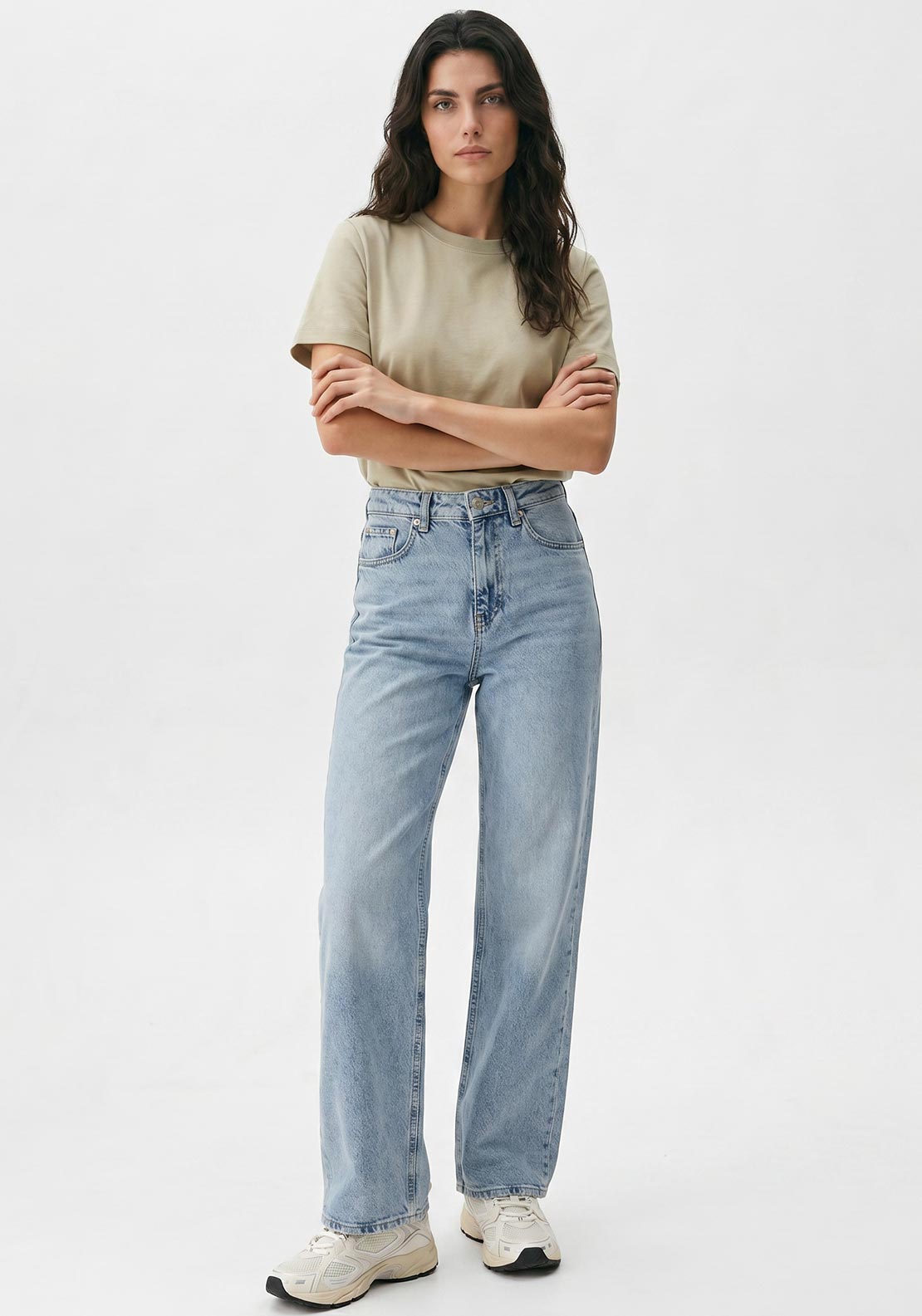 Vero Moda Aware Naima Organic Cotton T-Shirt, Beige