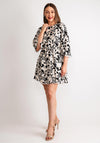 Vero Moda Ivone Flower Aline Mini Dress, Black