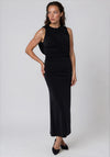 Aware Campbell Ruched Open Back Maxi Dress, Nav