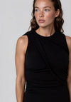 Aware Campbell Ruched Open Back Maxi Dress, Nav