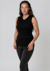 Vero Moda Aware Colbie Ribbed V Neck Tank Top, Black