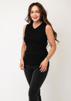 Vero Moda Aware Colbie Ribbed V Neck Tank Top, Black