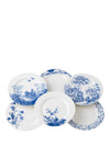Aynsley 6 Piece Tea Plate Set, Archive Blue