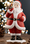Aynsley Santa and Robin Figurine, Red Multi