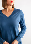 b.young Morla V Neck Sweater, Blue