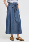 B. Young Kosmo Wide Denim Skirt, Medium Blue