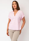 B.Young Falakka V-Neck Blouse, Pink