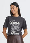 b. Young Solko Fruit Print T-Shirt, Grey