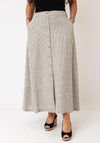 B. Young Falakka Striped Skirt, Beige