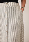 B. Young Falakka Striped Skirt, Beige