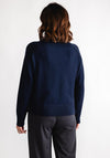 b.young Ribbed Trim Sweater, Navy