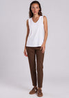 B.Young Danta 7/8 Slim Leg Trousers, Brown