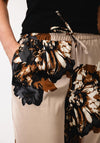 B.Young Floral Print Wide Leg Trousers, Beige