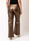 B.Young Metallic Wide Leg Trousers, Brass
