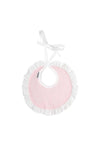 Babidu Baby Girl Frill Bib, Pink