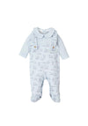 Babidu Baby Boy Dot and Print Long Sleeve Sleepsuit, Blue