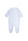 Babidu Baby Boy Gingham Collar Long Sleeve Babygrow, Blue