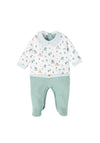 Babidu Baby Boy Print Long Sleeve Babygrow, Green