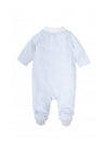 Babidu Baby Boy Gingham Long Sleeve Babygrow, Blue