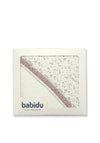 Babidu Baby Girl Frill Hooded Towel, White Multi