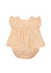 Babidu Baby Girls Print Two Piece Set, Orange