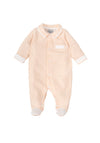 Babidu Baby Boy Long Sleeve Stripe Sleepsuit, Peach