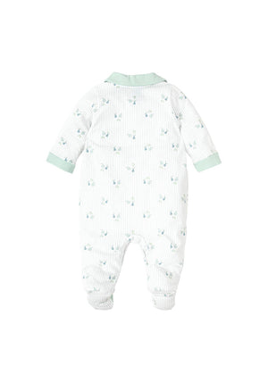 Babidu Baby Boy Long Sleeve Collar Sleepsuit, Green