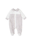 Babidu Baby Boy Stripe Sleepsuit, White Multi