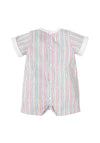 Babidu Baby Boy Stripe Romper, White Multi