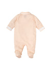 Babidu Baby Boy Long Sleeve Stripe Sleepsuit, Peach