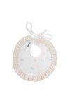 Babidu Baby Frill Print Bib, White