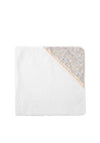 Babidu Baby Girl Floral Hooded Towel, White