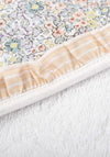 Babidu Baby Girl Floral Hooded Towel, White