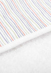Babidu Baby Boy Stripe Hooded Towel, White