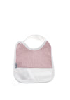 Babidu Baby Girl Check Print Bib, Pink