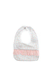 Babidu Baby Girl Floral And Stripes Bib, Pink