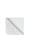 Babidu Baby Girl Ditsy Floral Hooded Towel, White Multi