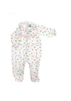 Babidu Baby Girl Coral and Fish Long Sleeve Babygrow, White