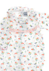 Babidu Baby Girl Coral and Fish Long Sleeve Babygrow, White