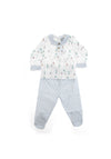 Babidu Baby Boy Sail Boat and Stripes 2 Piece Set, Blue